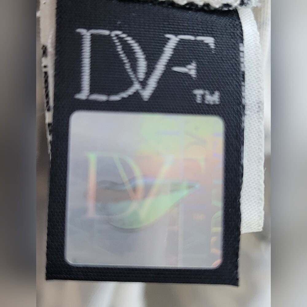 Diane Von Furstenberg Black & White Link Print Silk Dress, Size 6, Black/Cream - Picture 5 of 7
